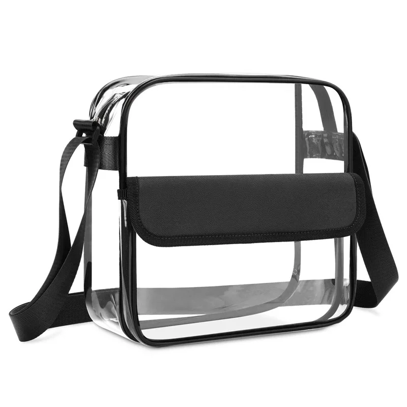 Women PVC Shoulder Gym Clear Bag Unisex Casual Transparent Handbag Travel Large  - £15.39 GBP