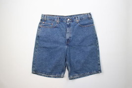 Vintage 90s Levis 550 Mens 38 Distressed Relaxed Fit Denim Jean Shorts Jorts - £46.89 GBP
