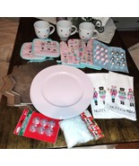 Pot Holder Oven Mitt Kitchen Nutcracker Pink Charger Plate Snowman Mugs ... - $54.99