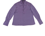 THEORY Damen Bluse Slit Collar Pullover Elegant Solide Lila Größe S I060... - £79.45 GBP