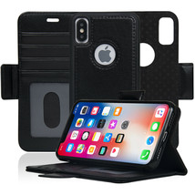 NAVOR iPhone X /10 Detachable Magnetic Wallet Case [RFID Protection] - £13.13 GBP