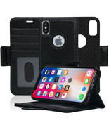 NAVOR iPhone X /10 Detachable Magnetic Wallet Case [RFID Protection] - £13.76 GBP