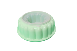 Vintage 1970s Tupperware 3Pc Jello Mold Ice Ring #1202 Fluted Mint Green 9&quot; - £11.28 GBP