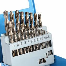 COMOWARE Cobalt Drill Bit Set- 21Pcs M35 High Speed Steel Twist Jobber, ... - $38.99