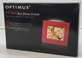 N) Optimus 3.5&quot; Digital Red Photo Frame 160-0667 Radio Shack - £11.47 GBP