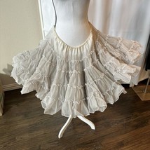 Vtg Nita Smith Petticoat Slip Rockabilly Gray Off-White Tutu Crinoline *... - $24.99