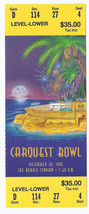 1995 Carquest Bowl Game Full Unused Ticket Arkansas North Carolina UNC - £115.77 GBP