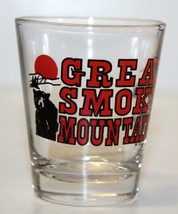 Shot Glass Great Smoky Mountains With A Bear, Raccoon &amp; Mountains - £4.71 GBP