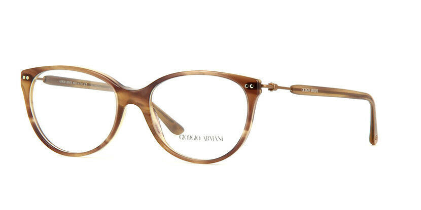 Giorgio Armani AR7023 5180 Brown Round Italy Cat Eye Eyeglasses 52mm - $96.03