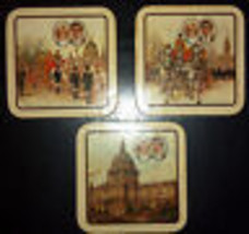 Set Of 3 Princess Diana &amp; Prince Charles Royal Wedding Coasters 1981 Clover Leaf - £4.69 GBP