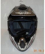 THH Motorcycle Motocross Helmet M Medium Model TX 10 Open Face Silver Re... - $69.25