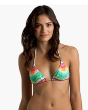 RIP CURL Femmes Merveilleux Revo Triangle Bikini Haut Réversible, Bleu, M - £20.20 GBP