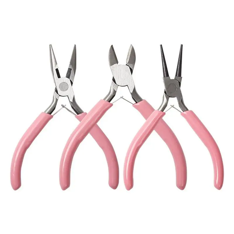 Pink Jewelry Making Plier 3pcs Adorable Pink Mini Pliers For Beading Wir... - £15.65 GBP