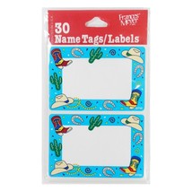 Vtg Frances Meyer 30 Name Tags Labels Sticker Cowboy Boot Hat Western Ca... - $8.99