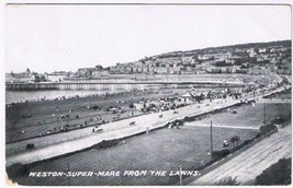 Postcard RPPC Weston Super Mare From The Lawns Somerset England UK - £2.26 GBP