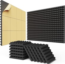 Beequiet 12 Pack Self-Adhesive Sound Proof Foam Panels 2&quot; X 12&quot; X 12&quot; - Fast - £31.16 GBP