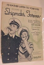 Vintage I&#39;d Rather Listen To Your Eyes Sheet Music Dick Powell Harry War... - $5.93