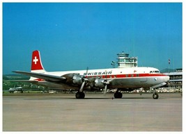 Swissair Douglas DC 7C Seven Seas at Zurich Airplane Postcard - £5.79 GBP