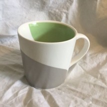 2005 Starbucks Coffee Mug- Swirl Curves Green &amp; Metallic Silver - 12 oz MCM - £11.83 GBP