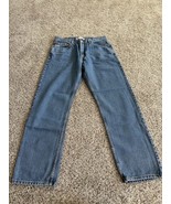 Mens LEVIS 505 REGULAR FIT CLASSIC 5 pocket blue denim jeans Size 33x30 - $25.54 CAD