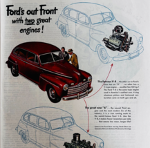 1947 Ford Motor Engines Advertisement Vintage Automobilia V8 &amp; V6 DWWW5 - $29.99