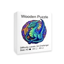 Wooden Jigsaw Puzzle Dragon A3 Large Size Appx. 11.69 x 16.53 - £15.97 GBP