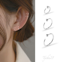 Womens Tiny Small Hoop Earrings 316L Surgical Steel Ear Stud Minimalist Jewelry - £6.65 GBP+