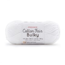 Premier Yarns Cotton Fair Bulky Yarn Solid White - $34.68