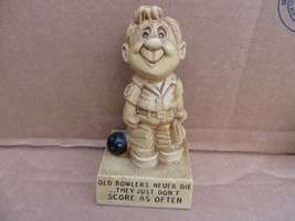 Vintage 1970&#39;s Cm Paula Co Figure Old Bowlers Dont Die They Dont Score Often - £11.15 GBP