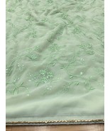 Silk Georgette With Piping Saree,Sequence With Matching Wiscos Thread Work - $85.00