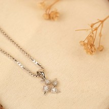 Ally Diamond Pendant, 14k Gold Diamond Cluster Necklace, Diamond Necklace - £396.60 GBP+