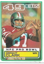 Football Card- Dwight Clark 1983 Topps #164 San Francisco 49er&#39;s - £1.03 GBP