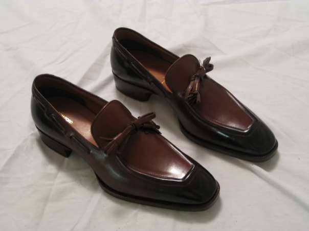 New Handmade Men Oxford Tassels Shoes, Men Brown Leather Formal Loafer Shoes 201