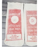 HUMMASON VTG  #8 &amp; #9 Lead Shot Canvas Empty Bags (3) 11KG 6&quot; x 14&quot; Sack... - £9.78 GBP