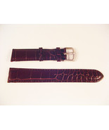 NEW BROWN LEATHER CROCODILE STYLE CUSHIONED WATCH BAND STRAP 16mm-24mm L... - £12.87 GBP