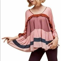 NWOT Meadow and Rue Anthropologie Multicolored Ruffle Blouse Size Small - £17.20 GBP