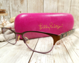 Lilly Pulitzer Brown Metal Eyeglasses FRAMES ONLY w/ Case - Porter 51-17... - $29.67