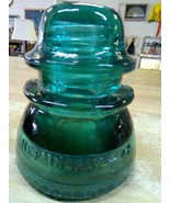Vintage 4&quot; Hemingray 42 Aqua Blue Glass Insulator Beaded Bottom Made in USA - $33.90 CAD