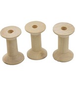 Fujiyuan 10 pcs 47mm x 31mm Wooden log manual Empty Thread Spools Natura... - $121.31 MXN