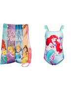 Disney Princess Ariel(Little Mermaid) 1 Piece Bathing Suit with Disney P... - £10.19 GBP