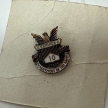 Vintage US Army 10 Years Of Service Screw Back Military Lapel Pin  - $6.95