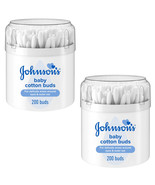 (2 Pack) New Johnson&#39;s Baby Cotton Buds - 1 X 200 Drum - $11.33