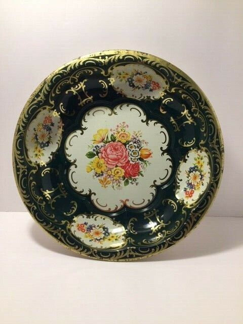 Vintage Daher Decorated Ware 11101 Made in England Tin Serving Tray Bowl Dish - $10.00