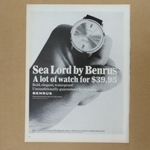 1966 Benrus Sea Lord Leahy Wrist Watch Mennen Afta Print Ad 10.5 x 13.5&quot; - £5.66 GBP