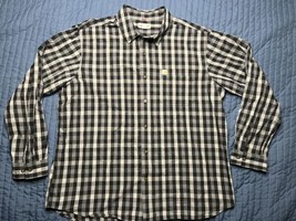 Carhartt Relaxed Fit Long Sleeve Button Shirt Men’s 2XL Black &amp; White Plaid - $19.80