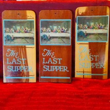3 Mid-Century handmade wooden last supper plaques~VERY BEAUTIFUL! - £24.78 GBP