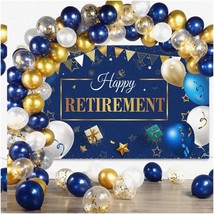 Navy Blue Bliss Retirement Party Kit: Celebratory Confetti Balloons, Captivating - $43.55