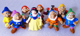 Snow White &amp; Seven Dwarfs ✱ Vtg Complete Set 8 Pvc Figures M&amp;B Portugal New - £100.84 GBP