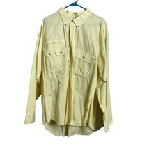 Mens Cabela&#39;s Yellow Fishing Shirt Size 2XL Long Sleeve Vented Button Down - £12.46 GBP