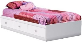 South Shore Crystal Mates Bed With 3 Drawers, Twin 39-Inch, Pure White - £246.58 GBP